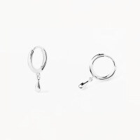 wholesale S925 Sterling Silver Gold-plated Teardrop Ear Cuffs, Anins-Platinum 925 silver