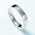 wholesale S925 sterling silver new fashion and unique fingerprint couple rings, creative and niche, wholesale for Qixi gifts-0-2