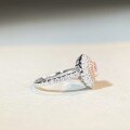 wholesale S925 Sterling Silver Pink Diamond Ring, Pink Gemstone, Cute and Minimalist Ins-style Gemstone Ring Wholesale-0-2