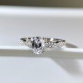 wholesale 925 Silver 1-Carat Moissanite Ring for Women, D Color Moissanite Cross Twisted Shank Ring, Factory Direct-0-1
