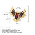 wholesale 925 Silver Designer Gemstone Brooch Pendant Owl Design High-End Natural Garnet Necklace Pendant-0-4