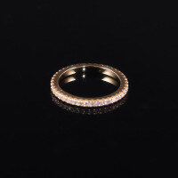 wholesale 18K rose gold/9K/10K/14K white gold minimalist ins-style moissanite ring custom-made for cross-border-9k Gold Moissanite Ring  US Size 5