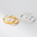 wholesale S925 Sterling Silver Fresh and Sweet Ins Style Niche Design Chain C-shaped Ear Stud M06698-0-1