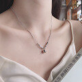 wholesale S925 Silver Vintage Literary and Artistic Versatile Small Ball Pendant Minimalist Design Unique and Niche Necklace-0-3