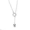 wholesale Metal material new popular spherical pendant long necklace for women, elegant niche design high-end sense luxury sweater chain wholesale-0-4
