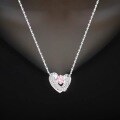 wholesale S925 Sterling Silver Maker's Heart with Moving Wings Necklace, Minimalist and Luxurious Design, Elegant Collarbone Chain-0-2