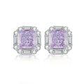 wholesale S925 Sterling Silver Exaggerated Gemstone Colored Jewelry Ice-Cut Zircon Stud Earrings Wholesale for Women-0-8