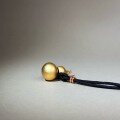 wholesale Ancient method sand gold metal material, celebrity same gourd pendant black rope unisex, live streaming gift, wholesale-0-3