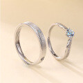 wholesale "Pure silver couple rings 'Crowning Love,' a with a, perfect as a Valentine's Day gift for your girlfriend"-0-1
