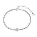 wholesale S925 Sterling Silver Cross-Border Hit Women's Tennis Bracelet Light Luxury 8A Ice-Cut Colored Oval Zircon Silver Bracelet Wholesale-0-5