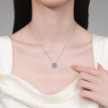 S925 Silver Moissanite Luxury Tapered Square Pendant Necklace-0-2
