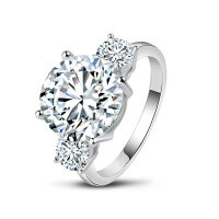 S925 Silver Pigeon Egg Topaz Ring, Sky Blue, Clearance Sale with Free Shipping.-U-size [Clearance Sale with Free Shipping]  US Size 8