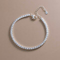 wholesale S925 Silver Fashion Korean-style Light Luxury Full Diamond Bracelet with Ins Style Niche Design Sense Jewelry S7403-0-1