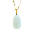 wholesale 18K gold minimalist niche natural jade pendant wholesale with certificate, money clip-0-4
