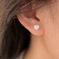 wholesale S925 Sterling Silver New Trendy Sweet Tulip Stud Earrings for Women, Light Luxury High-End Heart Design-0-2