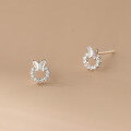 wholesale S925 Sterling Silver Fresh and Sweet Ins Style Small and Unique Design Diamond-inlaid Butterfly Hoop Earrings M06611-0-3