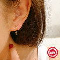 wholesale S925 Sterling Silver Classic Versatile Chain Hoop Earrings with Minimalist Fringe-0-1