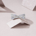 925 Silver Moissanite Ring, Woven Crossed Wire Brushed Fourfold Fate New European Style Jewelry-0-2