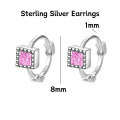 wholesale 925 Silver Women's Four-leaf Clover Heart-shaped Pure Silver Non-removable Ear Cuff Hoop Earrings-0-21