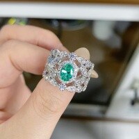 wholesale S925 Sterling Silver 1ct Paraiba Lace Ring with Mesh Italian Craftsmanship Wholesale for Women-Paraiba-CBJZ204>No.6