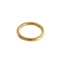 wholesale S925 Sterling Silver 18K Vacuum Plated Korean Style Handmade Minimalist Plain Band Ring for Women-0-4