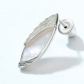 wholesale Sterling Silver Geometric White Shell Stud Earrings for Women,-0-3