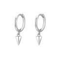 wholesale S925 Sterling Silver Geometric Hoop Earrings with Ear Clasps, Unique and Trendy Minimalist Creative Niche Design Unisex Earrings-0-6