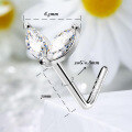 wholesale 925 Sterling Silver Shining Zircon Nose Ring With L-bar For Women-0-2