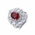 wholesale 18K gold-plated silver jewelry with Mozambique Burmese pigeon blood ruby ring for custom setting based on provided design-0-2