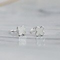 wholesale S925 Sterling Silver Four-Leaf Clover Epoxy Resin Stud Earrings for Women, Minimalist and Luxurious, Unique and Elegant, New Design Ear Jewelry Gift-0-11