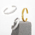 wholesale S925 Sterling Silver 236 Irregular Texture Bracelet for Women, Minimalist, Indie Style, Ins Trend, Simple and Elegant Silver Bangle-0-1