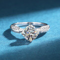 S925 Sterling Silver 1-Carat Royal Moissanite Ring for Women, Wedding, Luxury-0-1