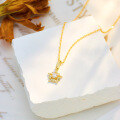 wholesale 10K Gold Japanese Minimalist Moissanite Star Pendant Necklace, Versatile and High-End Style for Women Wholesale-0-3
