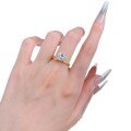 wholesale 925 Silver New Ins Style Solitaire Ring Fashion Basic 8*10mm Ring European and American Style Diamond Ring-0-4