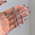 wholesale Metal Material: 925 Sterling Silver European and American cross-border fashion high-end sense clasp tennis bracelet 2mm 25mm 3mm zircon bracelet for women-0-0
