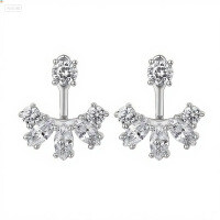 S925 Sterling Silver MinimalistIns-Style Reversible Stud Earrings-Two-way earrings [White Gold]