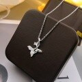 wholesale Sterling Silver Mermaid S999 Maker Cross Pendant Necklace with Diamond Inlay, Unique and Fashionable, Classic and Versatile-0-0
