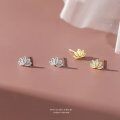 Sterling Silver Anemone Screw Earrings, 2025 New Trendy Minimalist Design-0-1