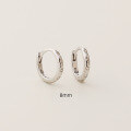 wholesale S925 Silver Circle With Zircon Accents Minimalist Multi-size Earrings For Cross-border Layering Delicate Ear Clips Women's Earrings-0-6