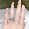 wholesale S925 Silver with Diamond Marquise Row Ring, Index Finger Ring, Personalized Design Band, Korean Style Minimalist Elegant-0-3