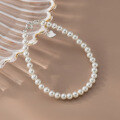 wholesale S925 Sterling Silver Small Fresh Sweet Style Minimalist Niche Synthetic Pearl High-end Feeling Bracelet S7264-0-4