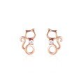 wholesale 18K Rose Gold Plated Diamond Women's Earrings, 14K White Gold Earrings, 9K Gold Moissanite Earrings-0-0