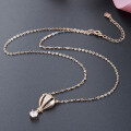 wholesale S925 Silver Plated Korean Style Diamond Zircon Necklace for Women, Fashionable and Creative Collarbone Chain Accessory Wholesale-0-2