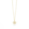 wholesale 10k Gold Moissanite Snowflake Necklace, Christmas Limited Japanese Retro Light Luxury Style-0-3