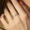 Sterling Silver Moissanite Starry Ring 1 Carat Adjustable-0-4