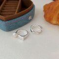 wholesale S925 Sterling Silver Women's Fashion Minimalist Interwoven Ring with Natural Pearl,2024-0-4