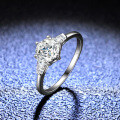 Sterling Silver D Color Moissanite Ring, 1 Carat, Multiple Styles-0-2