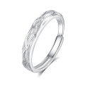 wholesale S925 Sterling Silver Original Design High-end Couple Rings Adjustable Plain Band Rings Valentine's Day Gift-0-135