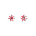 wholesale S925 silver Korean-style small fresh seven-petal flower ear studs, delicate and cute floral earrings for women M02544-0-4