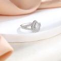 wholesale 925 Sterling Silver Drop Zircon Ring for Women, High-End Designer Style, European and American Fashion-0-2